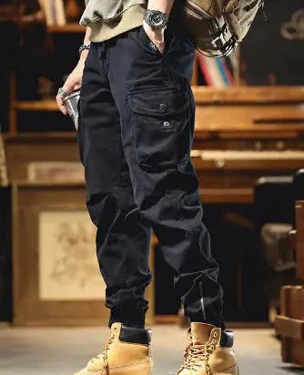 Men's Winter Cotton Fleece Joggers - Thick Bunched Casual Pants | Cold Weather Wear by Mead's Supply & Equipment Outfitters limited