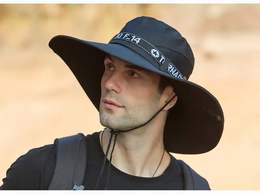 92050-BLACK Sun HatS Wide Brim Bucket Outdoor Fishing Hiking Cap UV Protection by dealonline.co.nz