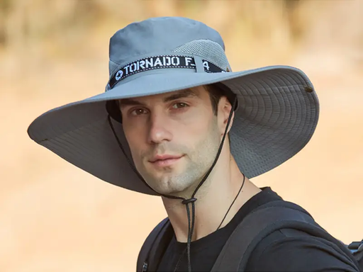 92050-GREY Sun HatS Wide Brim Bucket Outdoor Fishing Hiking Cap UV Protection by dealonline.co.nz
