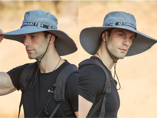 92050-GREY Sun HatS Wide Brim Bucket Outdoor Fishing Hiking Cap UV Protection by dealonline.co.nz
