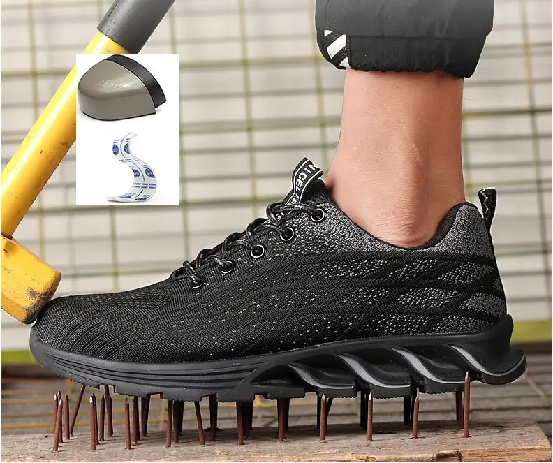 Steel Toe Work Shoes Anti Piercing Lightweight Sneakers Hiking Shoes by dealonline.co.nz