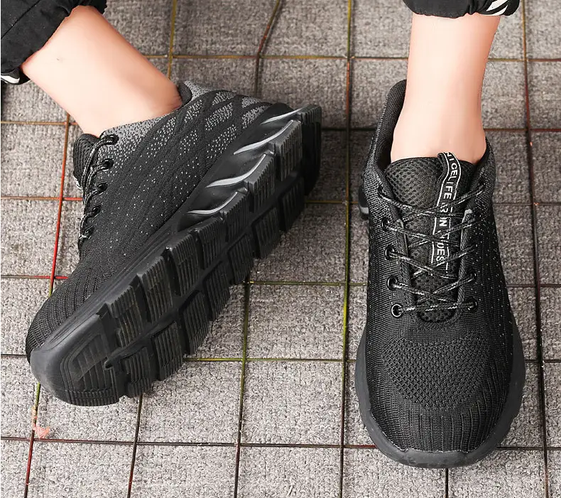 Steel Toe Work Shoes Anti Piercing Lightweight Sneakers Hiking Shoes by dealonline.co.nz