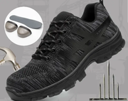 Steel Toe Work Shoes Anti Piercing Lightweight Sneakers Hiking Shoes by dealonline.co.nz