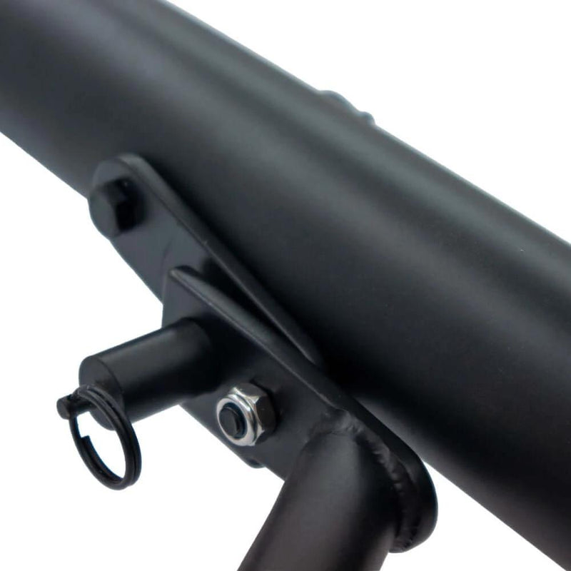 Kilwell Outrigger Base Slimline I/D42mm Black close-up showing the stainless steel construction and sleek design.