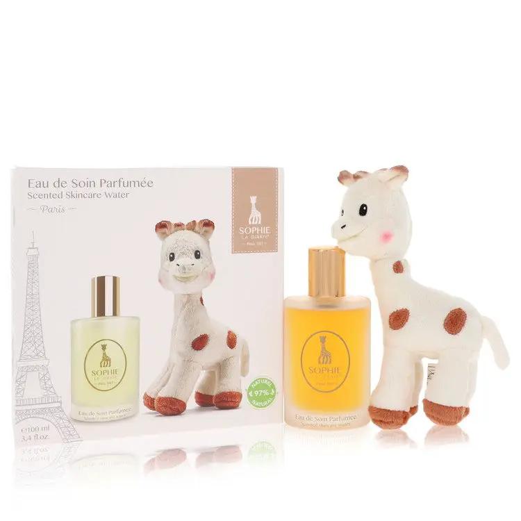 Brands HD Gift Set - 3.4 oz Scented Skincare Water (Alcohol-Free) + 1 Sophie La Girafe Soft Toy Sophie La Girafe Eau De Soin Parfumee Gift Set - 3.4 oz Scented Skincare Water (Alcohol-Free) + 1 Sophie La Girafe Soft Toy by Sophie La Girafe -- Sophie La Girafe Eau De Soin Parfumee Gift Set - 3.4 oz Scented Skincare Water (Alcohol-Free) + 1 Sophie La Girafe Soft Toy by Sophie La Girafe --