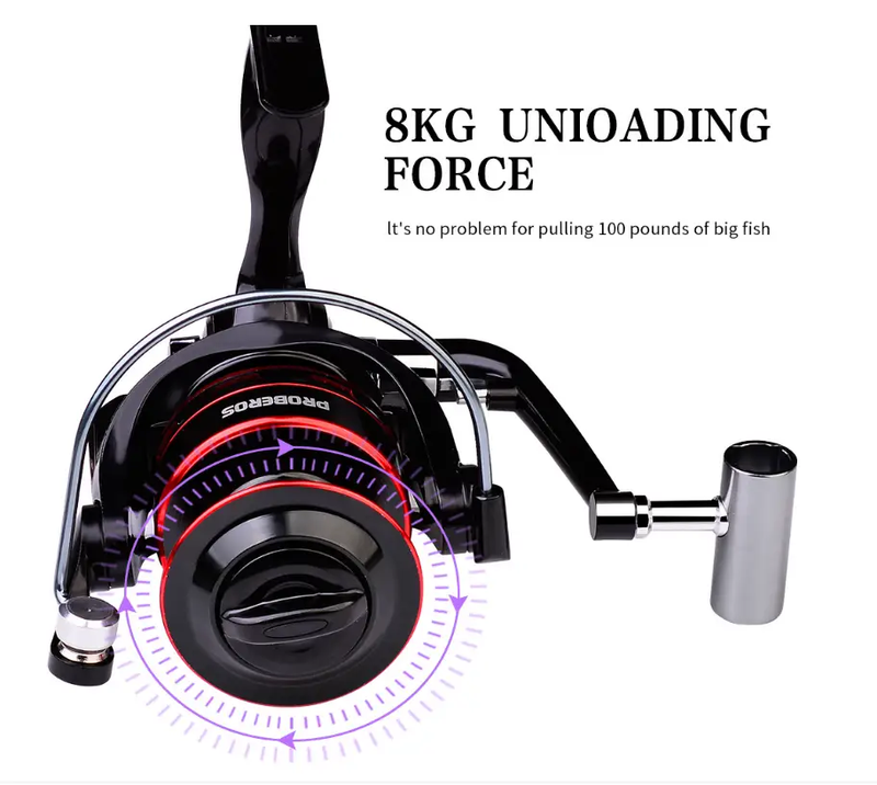 Metal Spinning Fishing Reel Left/Right Retrieve 5.2:1 12 Ball Bearings by dealonline.co.nz