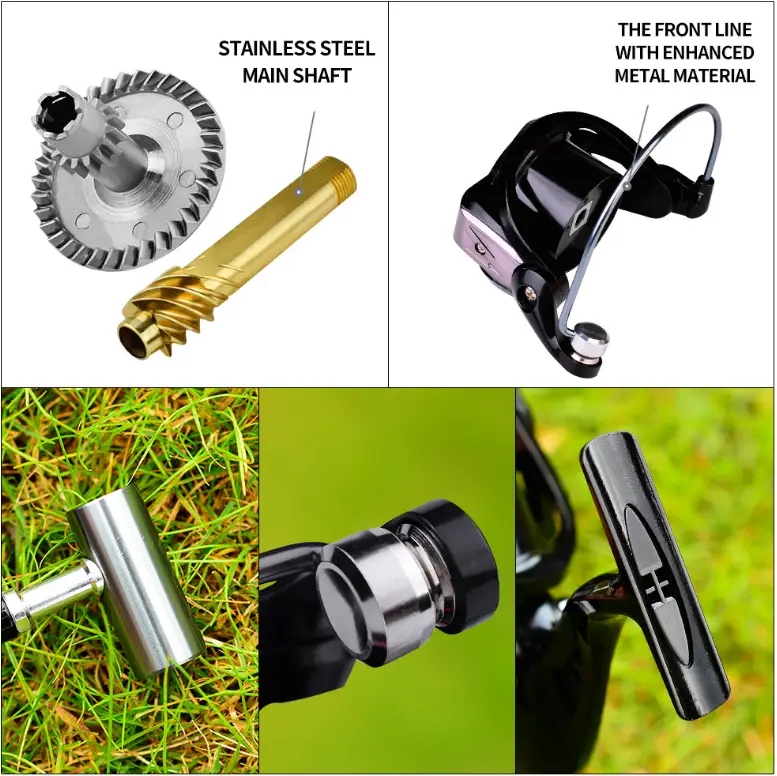 Metal Spinning Fishing Reel Left/Right Retrieve 5.2:1 12 Ball Bearings by dealonline.co.nz