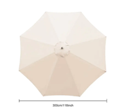 5 Colour 3M/8-Arm Parasol Replacement Cloth Round Garden Umbrella Cover by dealonline.co.nz