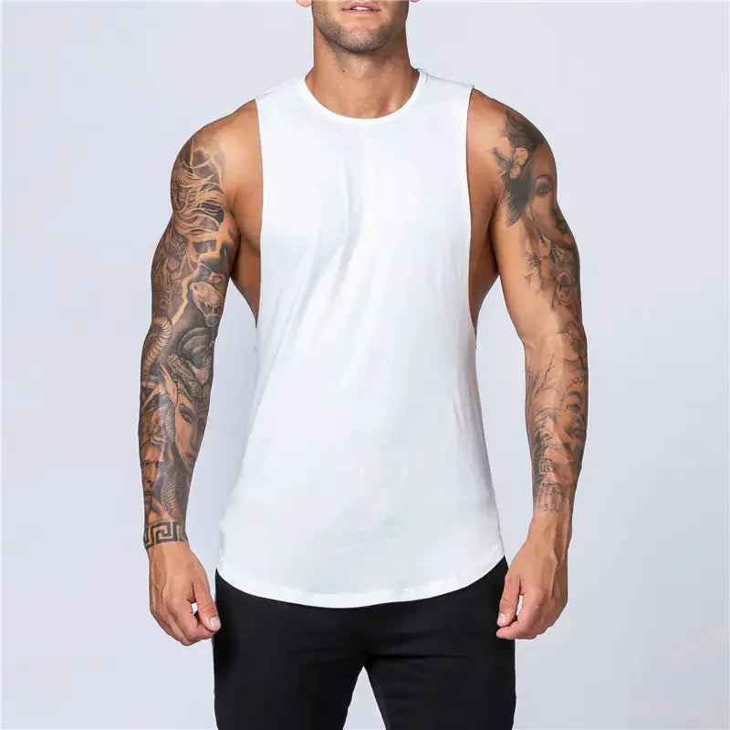Men's Loose Cotton Sleeveless Singlet by Mead's Supply & Equipment Outfitters limited
