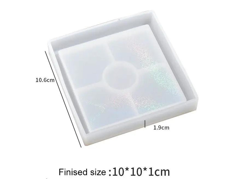 Holographics Coaster Moulds - Round/Square/Hexagonal by Resin Art NZ