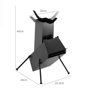 Rocket Stove 34x25x49cm by salelink.co.nz