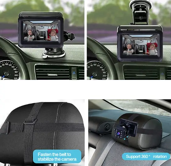 Back Seat Baby Car Camera 4.3inch by salelink.co.nz