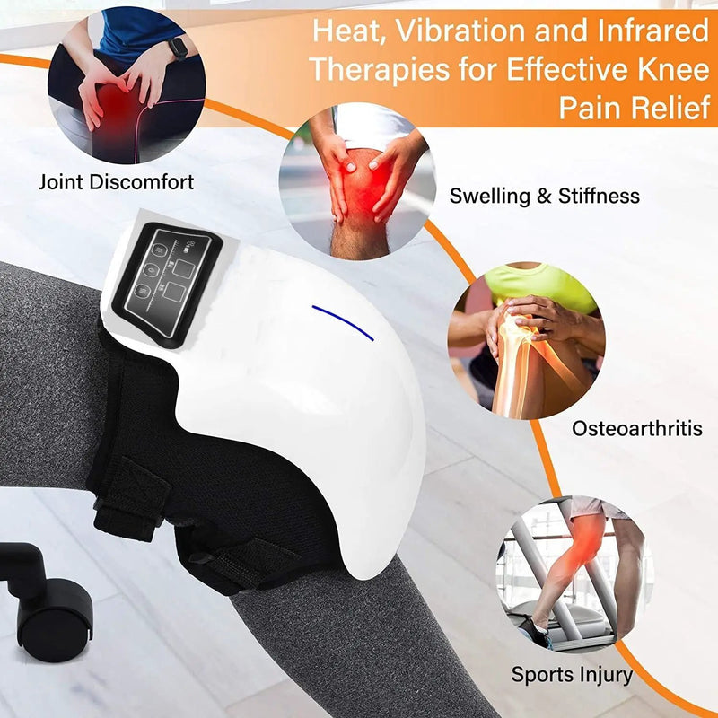 Knee Massager Heating Pad Infrared Heat Vibration Knee Pain Relief by salelink.co.nz