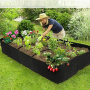 180x90x30cm Extra Large Fabric Raised Bed Garden Plant Flower Grow Bag by salelink.co.nz