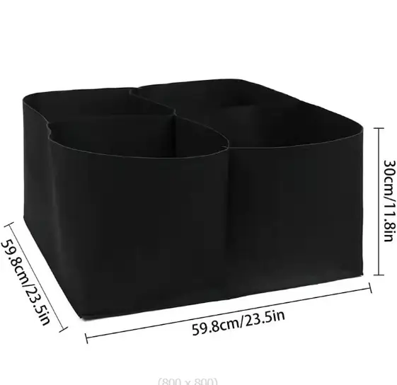 60x60x30CM Vegetable Planting Bag Fabric Raised Bed Garden Plant Flower Grow Bag by salelink.co.nz