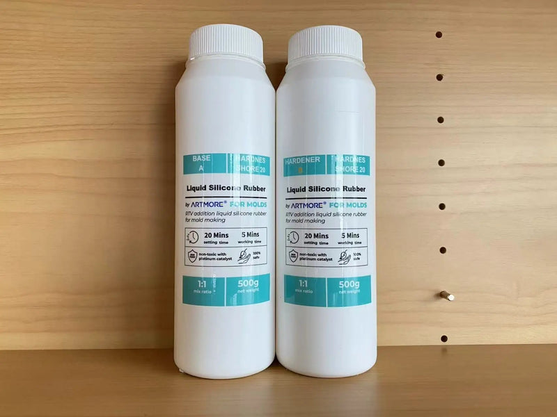Shore A 20 - RTV Addition Cure Liquid Silicone Rubber - Mould Making - 1kg - Clear by Resin Art NZ