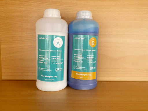 Shore A 40 - RTV Addition Cure Liquid Silicone Rubber - Mould Making - 2kg by Resin Art NZ