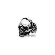 Men's Antiqued Stainless Steel Skull Casting Rings by Glitters