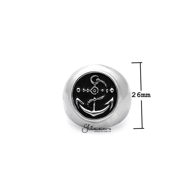 Stainless Steel Anchor Casting Men's Rings by Glitters