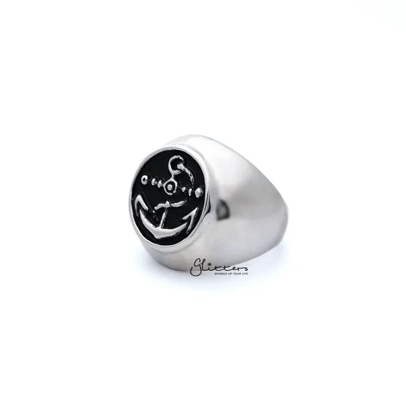 Stainless Steel Anchor Casting Men's Rings by Glitters