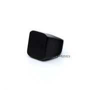 Stainless Steel High Polished Square Shape Men's Rings - Black by Glitters