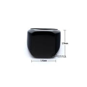 Stainless Steel High Polished Square Shape Men's Rings - Black by Glitters