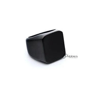 Stainless Steel High Polished Square Shape Men's Rings - Black by Glitters