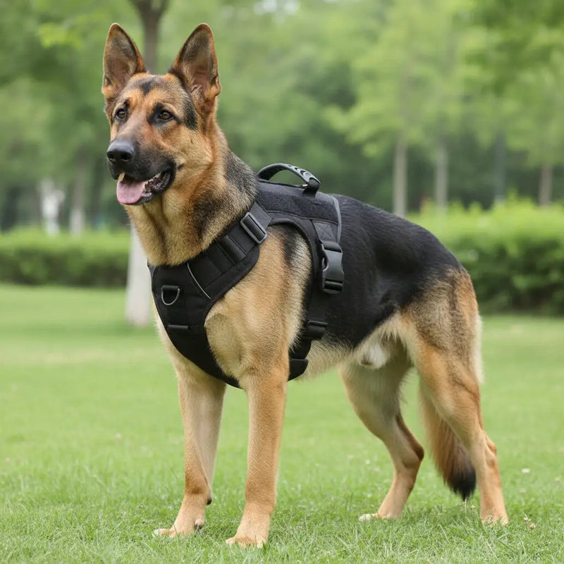 Tactical Dog Harness Training Walking Collar Vest Pet Adjustable Chest Strap by dealonline.co.nz