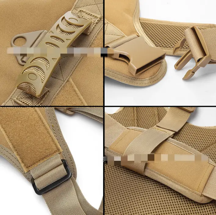 Tactical Dog Harness Training Walking Collar Vest Pet Adjustable Chest Strap by dealonline.co.nz