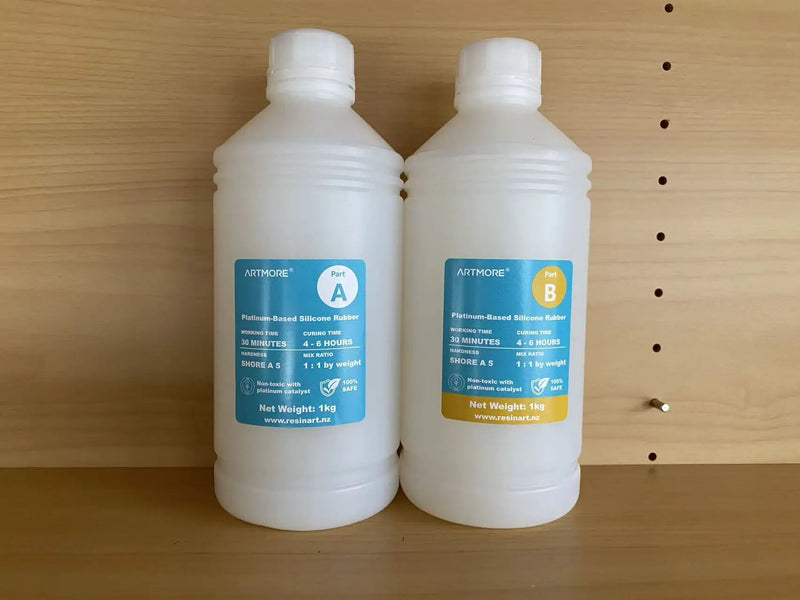 Shore A 5 - RTV Addition Cure Liquid Silicone Rubber - Mould Making by Resin Art NZ