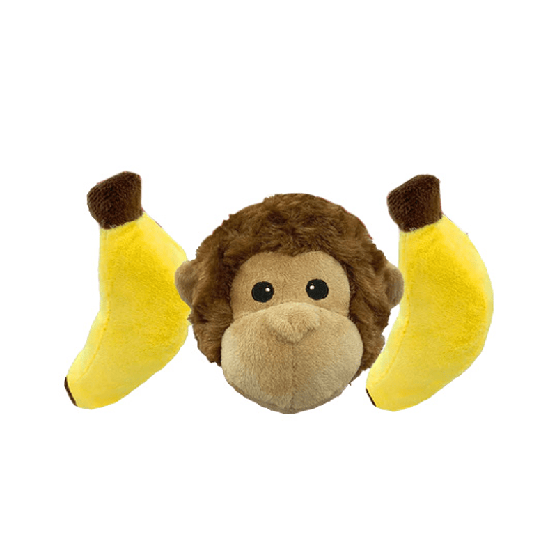 Animal Addiction Limited Dog Toys Smooshables Triple Pack - Monkey & Banana - Dog Toy Smooshables Triple Pack - Monkey & Banana - Dog Toy