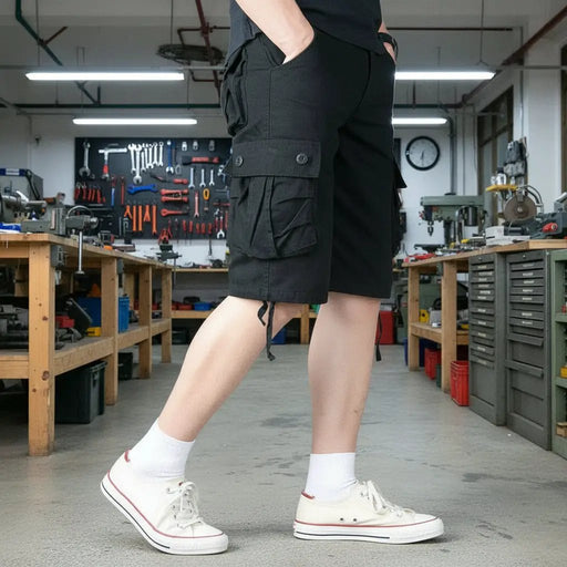 Cargo Short 1/2 Pants Outdoor Solid Color Work Short Multi-pocket Hiking Camping by dealonline.co.nz