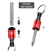 6PCS Hex Shank Screwdriver Bit Holder Keychain by salelink.co.nz