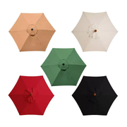5 Colours 6-Arm/3M Parasol Replacement Cloth Round Garden Umbrella Cover by dealonline.co.nz