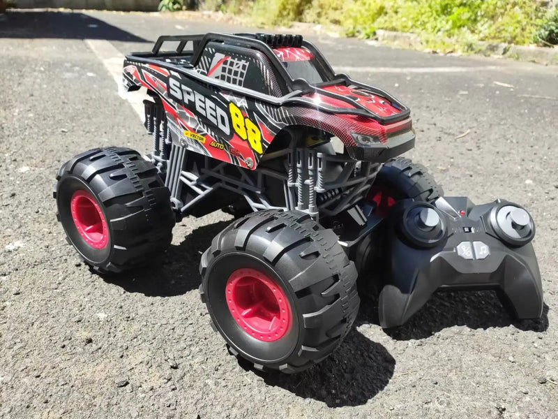 Big Wheels Beast Monster Pickup Truck Remote Control 15KMH 1:16 with Light Spray by dealonline.co.nz