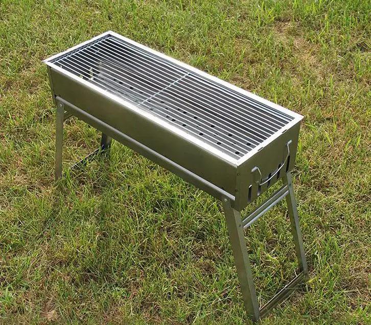 Folding Barbecue BBQ Charcoal Grill 62cm x 23cm High 46cm by dealonline.co.nz