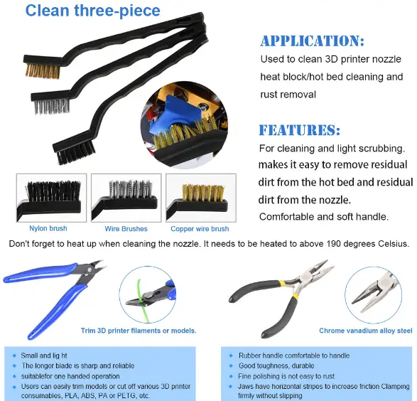 42PCS 3D Printer Accessories Tool Kit by salelink.co.nz
