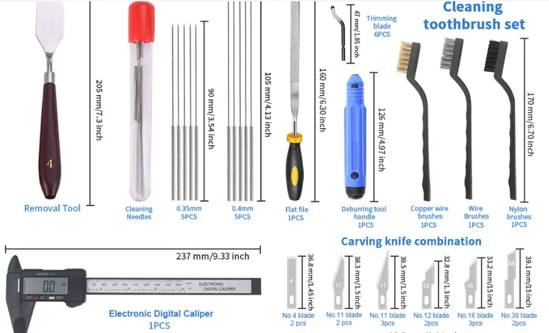 42PCS 3D Printer Accessories Tool Kit by salelink.co.nz
