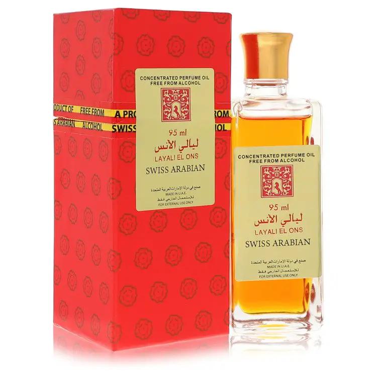 Brands HD Concentrated Perfume Oil Free From Alcohol Swiss Arabian Layali El Ons Concentrated Perfume Oil Free From Alcohol by Swiss Arabian 95 ml Swiss Arabian Layali El Ons Concentrated Perfume Oil Free From Alcohol by Swiss Arabian 95 ml