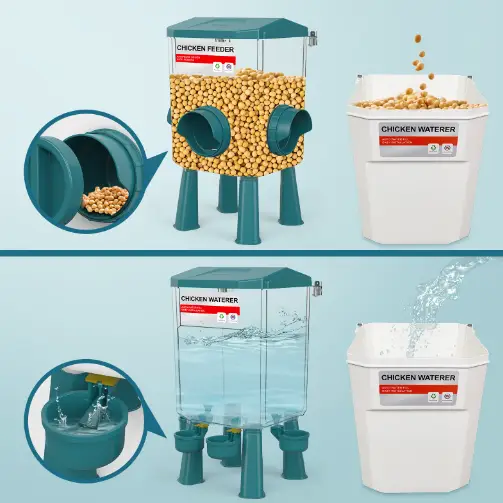 Poultry Waterer Chicken Feeder for Chicken Quail Duck Goose Turkey by salelink.co.nz