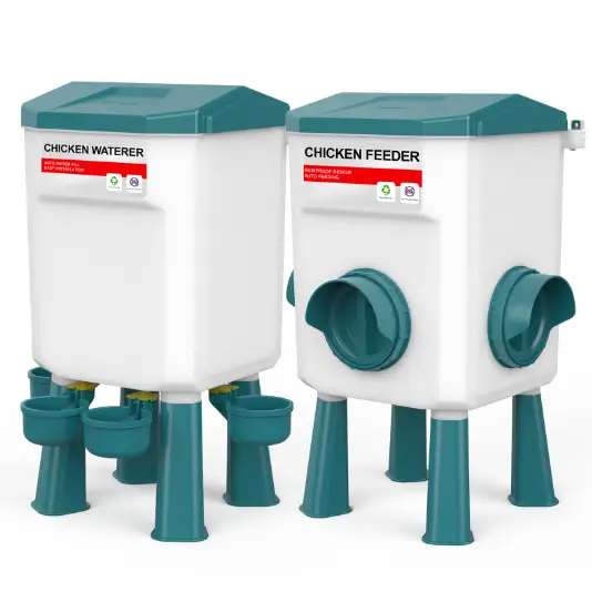 Poultry Waterer Chicken Feeder for Chicken Quail Duck Goose Turkey by salelink.co.nz