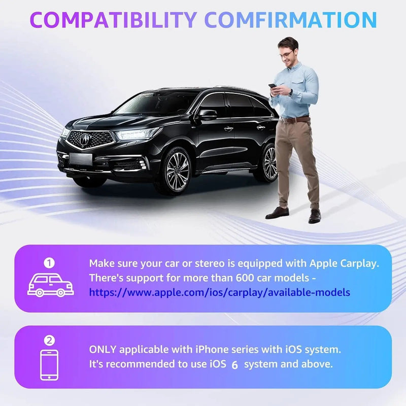 Wireless CarPlay Adapter for iPhone lOS 6 and above by salelink.co.nz