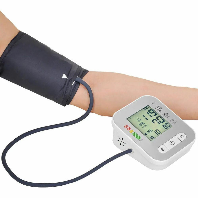 Blood Pressure Monitor Upper Arm Automatic BP Machine Monitor Cuff Circumference 22-48cm by salelink.co.nz