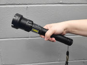 LED Torch Rechargeable High Lumens Flashlight with two 26650 Batteries by dealonline.co.nz