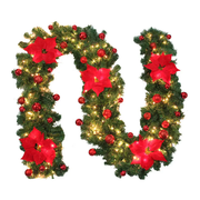 Christmas Fireplace Tree Wreath Garland by salelink.co.nz