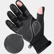 Desers Waterproof Winter Fishing Gloves With Two Finger Flip Conductive Tips Unisex Waterproof Winter Fishing Gloves Conductive Tips
