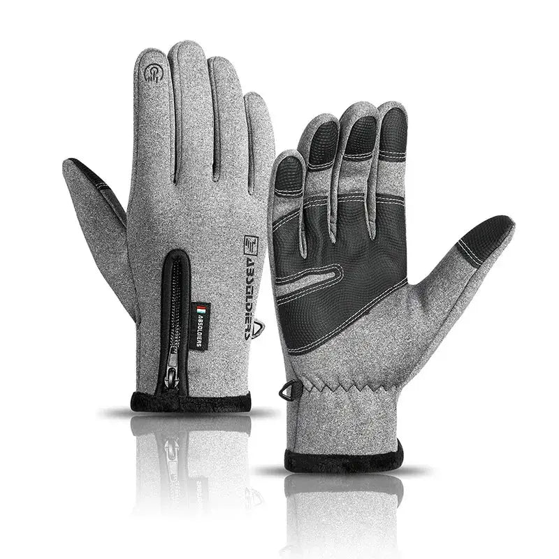 Desers Waterproof Winter Fishing Gloves With Two Finger Flip Conductive Tips Unisex Waterproof Winter Fishing Gloves Conductive Tips