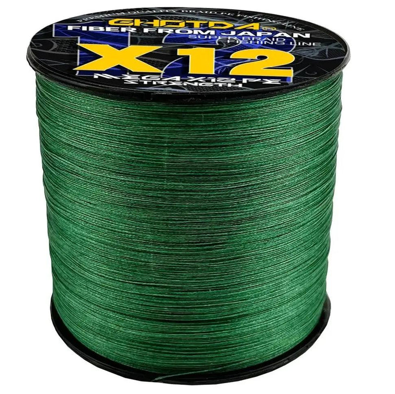 12 Strand x 1000m Fishing Braid Green by NZ Diver