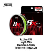 Desers Kingdom 8 Strands Shadow Tip Braided PE Line for Sea Fishing 150m 300m Green Kingdom 8 Strands Shadow Tip Braided PE Line 150m