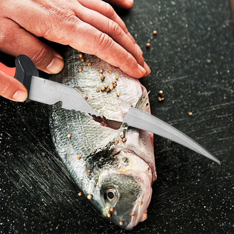 Stainless Steel Multifunctional Fishing Knife Fish Killing Knives Fish Planing Knife Kitchen Sharp Meat Cleaver Fruit Knife - Action Outdoors Kiwi